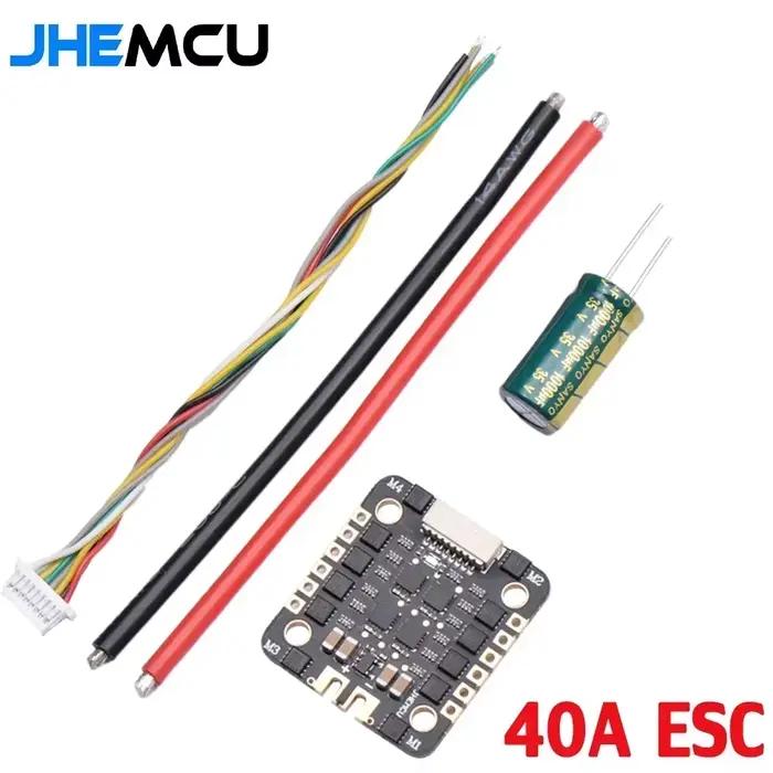 JHEMCU EM40A ESC 4 en 1 BLHeli_S DShot600, prend en charge 2-6S pour drone de course FPV Micro Frees