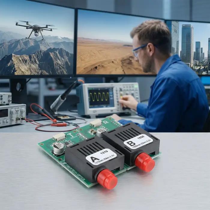 Émetteur-récepteur à fibre optique TTL pour drone, module vidéo 1CH vers UART SBUS FPV, portée longu