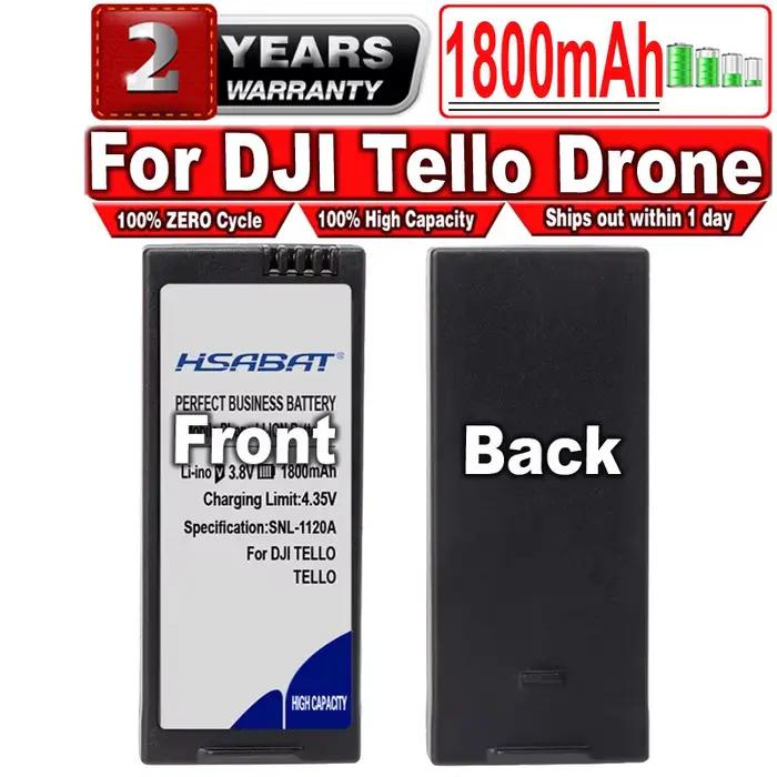 HSABAT-Batterie haute capacité pour importateur DJI Tello, accessoires de vol, 1800mAh
