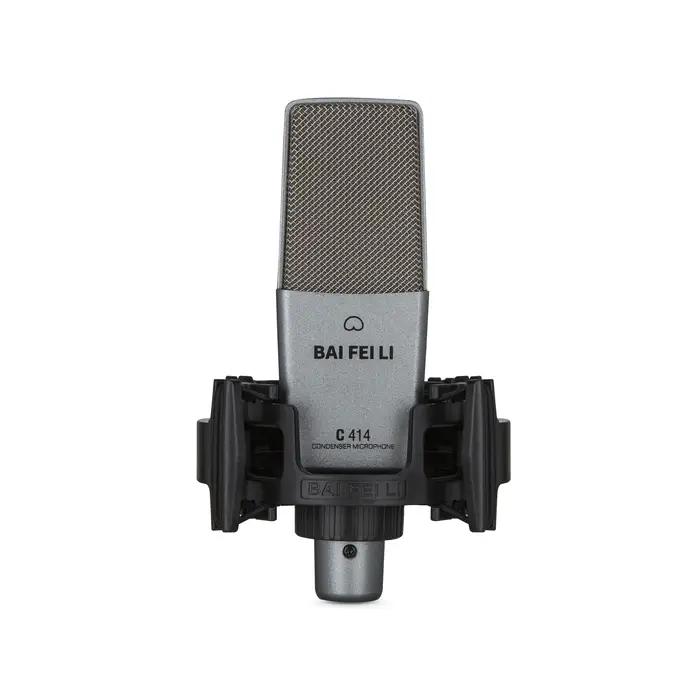 BAIFEILI C414 Microphone à condensateur XLR avec diaphragme cardioïde de 16 mm pour l'enregistrement