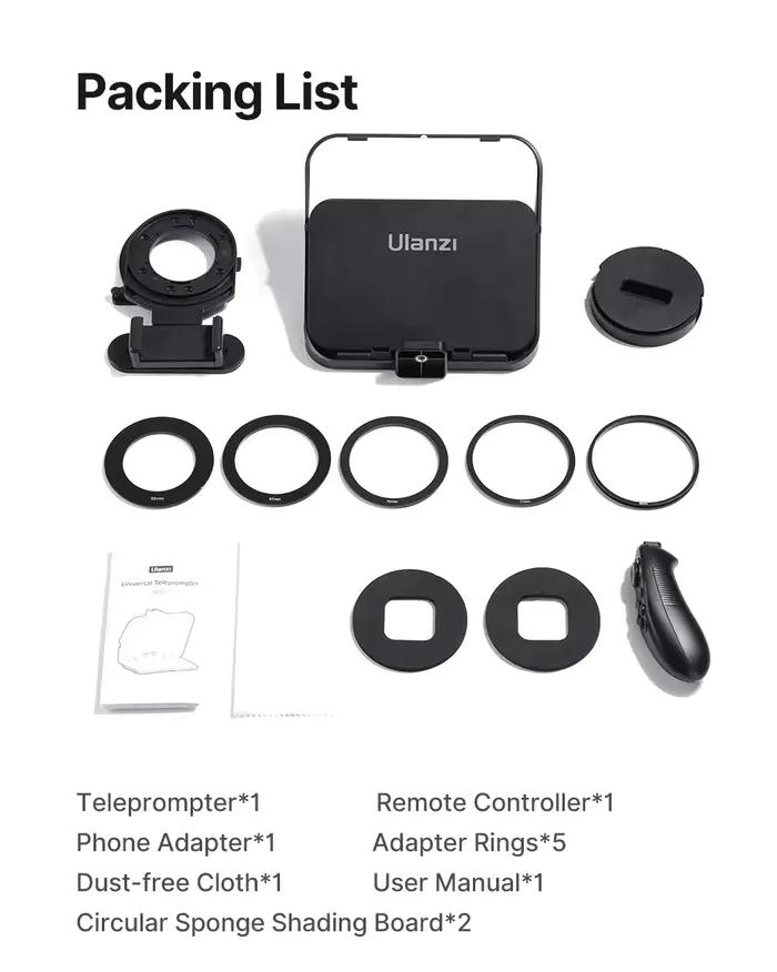 Ulanzi RT02 téléprompteur universel téléprompteur appareil photo reflex numérique Smartphone tablett
