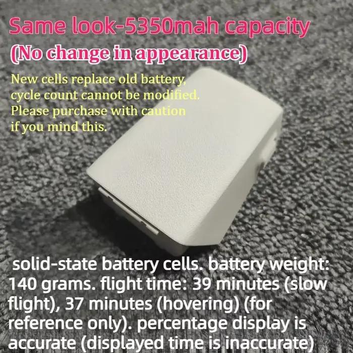 Batteries de drone haute capacité 5350mAh 6300mAh 6500mAh pour DJI Flip, temps de vol amélioré de 37