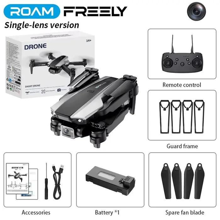 Drone quadrirotor pliable H30 : flux optique, double caméra, prise de vue aérienne HD en temps réel,