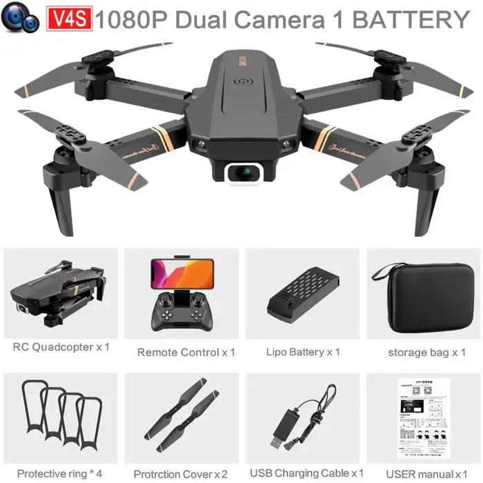 Drone 4DRC V4 RC avec caméra professionnelle grand angle HD, vidéo en direct, WiFi, FPV, 4K, 1080P,