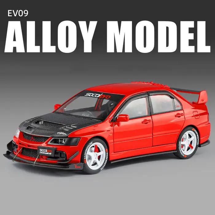 Mitsubishis Lancer Evolution 9 – modèle de voiture de sport en alliage, véhicules de course sur pist