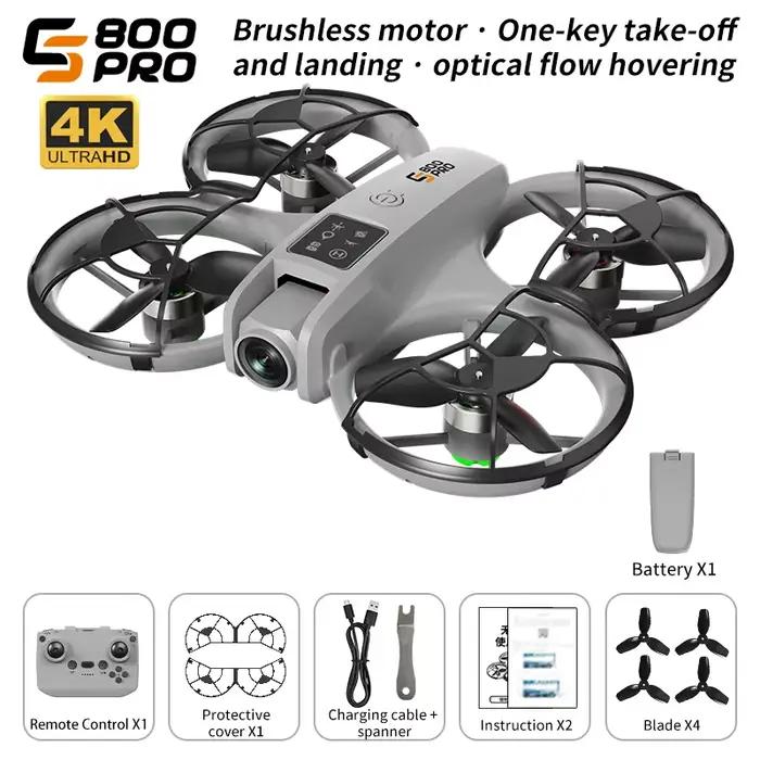 Nouveau Drone ES800PRO 4K HD, photographie aérienne FPV, moteur sans balais, flux optique, double ca