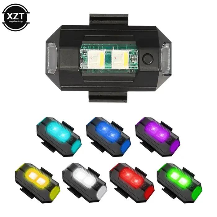 Drone Stroboscopique Anti-Collision à LED USB, Mini Signal Clignotant, 7 Couleurs, Queue de Vélo, Mo