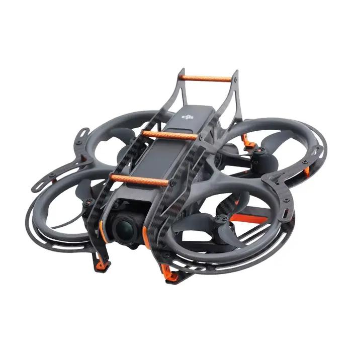 Pour DJI Avata 2 armure en alliage d'aluminium en Fiber de carbone légère Protection Anti-chute Dron