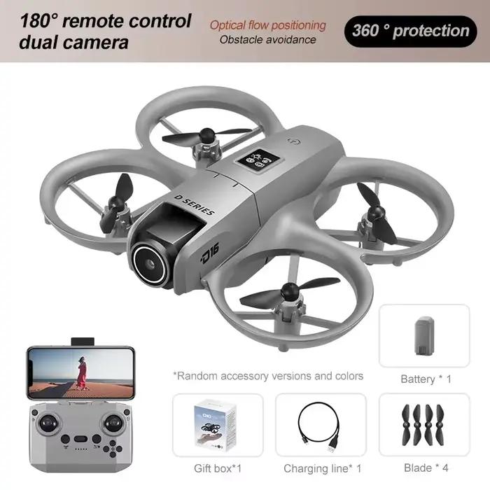 Nouveau Mini Drone 8K HD-VR double caméra 180 ° ESC flux optique évitement d'obstacles moteur Dron
