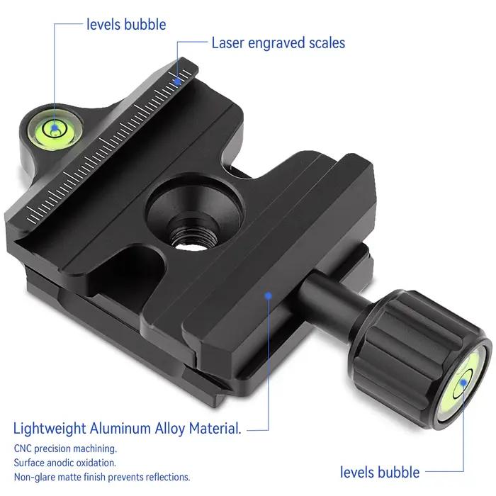 Haoge-Adaptateur de pince QR à dégagement rapide, compatible avec le système Manfrotto RC2 vers Arca