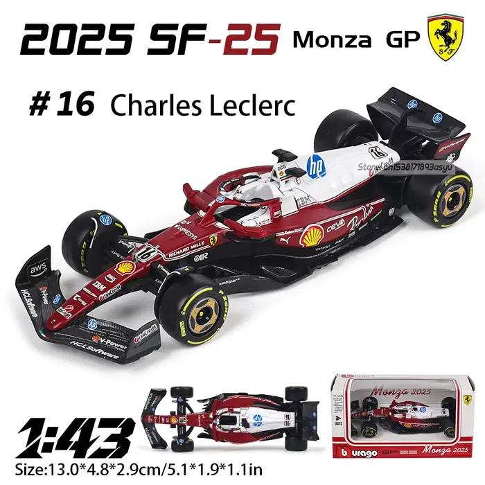 Bburago 1:43 Monza GP 2025 F1 Scuderia Ferrari HP SF25 # 16 Charles Leclerc # Modèle de voiture en a