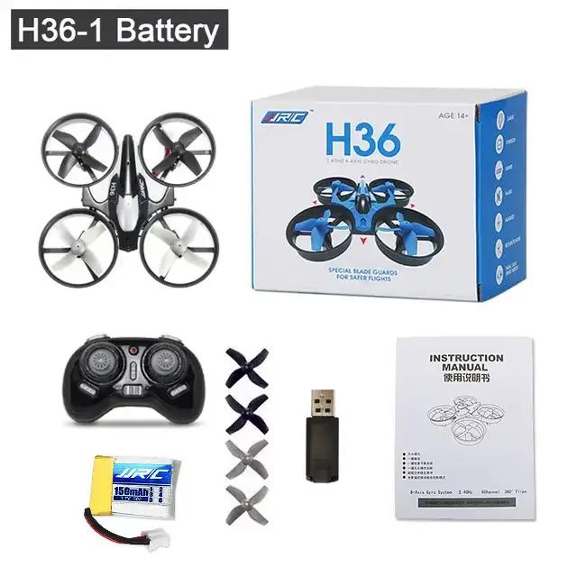 Mini drone RC JJRC H36 2.4G 6 axes 1/2/3 batteries Mode sans tête Hélicoptère anti-collision 360 °