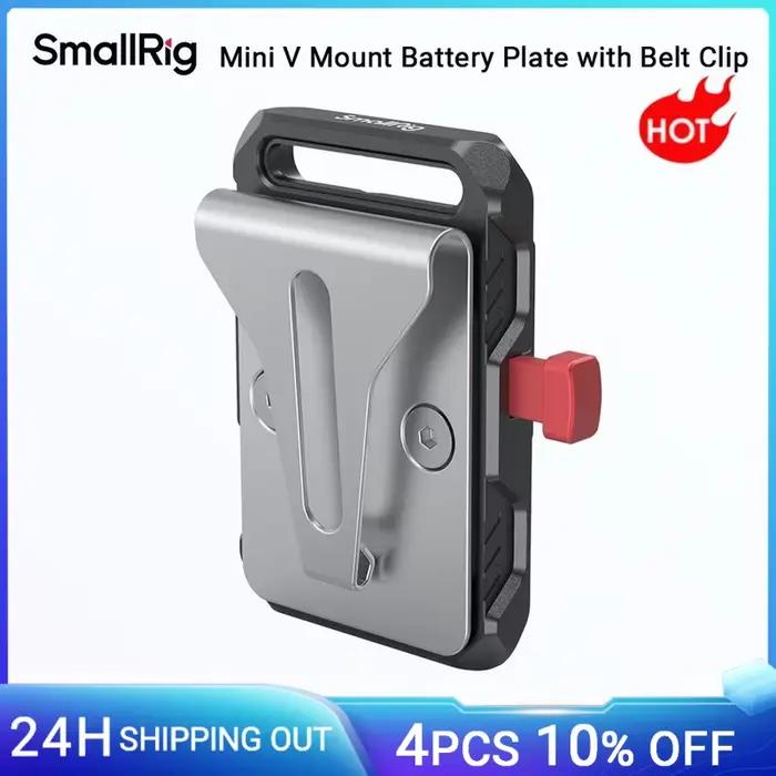 SmallRig-Mini plaque de batterie à montage en V, plaque de batterie à montage en V avec clip de cein