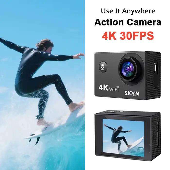 SJCAM SJ4000 caméra d'action AIR 4K 30PFS 1080P 4x Zoom WIFI moto casque de vélo caméra de sport éta
