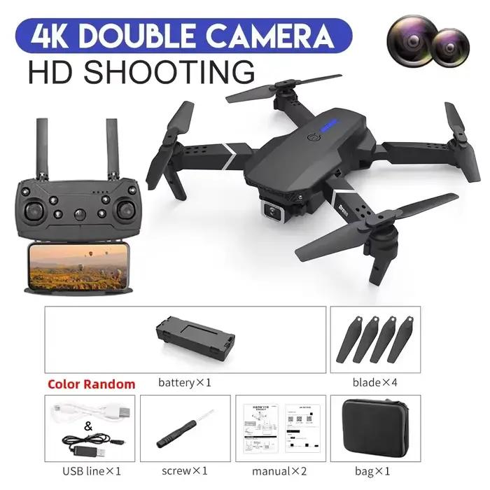 DWI D19 E88 Pro Drone 4K professionnel HD RC avion double caméra tête grand Angle télécommande quadr
