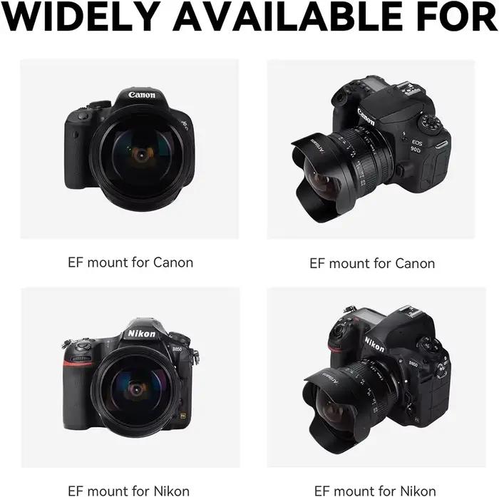 Objectif Fisheye 7artisans APS-C 7.5mm F3.5 pour appareil photo reflex numérique, photographie idéal