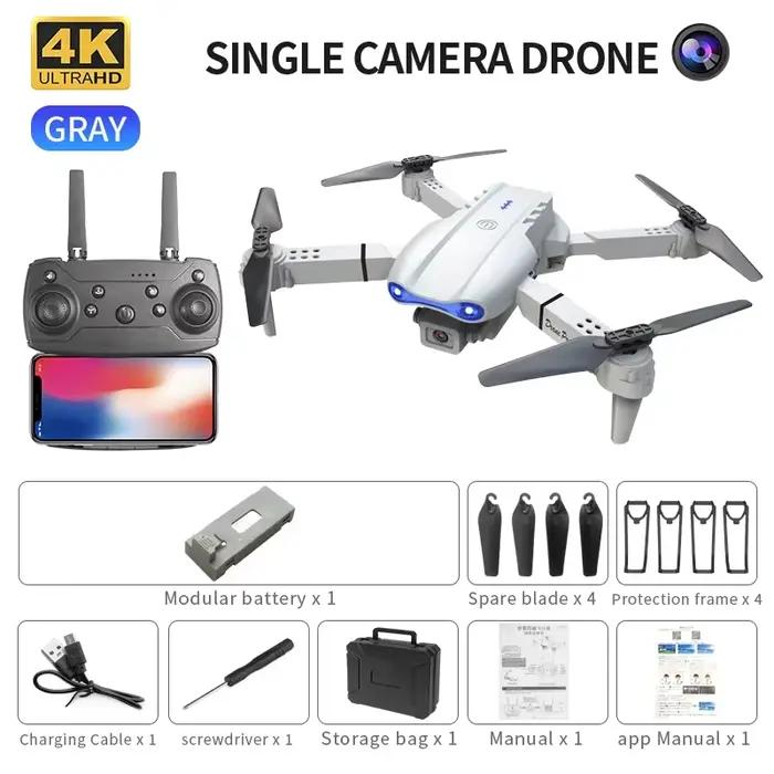 Drone RC 4K HD avec double caméra, WIFI 5G, FPV, quadricoptère pliable avec maintien d'altitude, lum