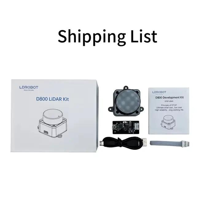 LDROBOT D800 Kit de capteurs LiDAR STL-27L 25M DToF balayage SLAM Navigation ROS Robot voiture ROS1/