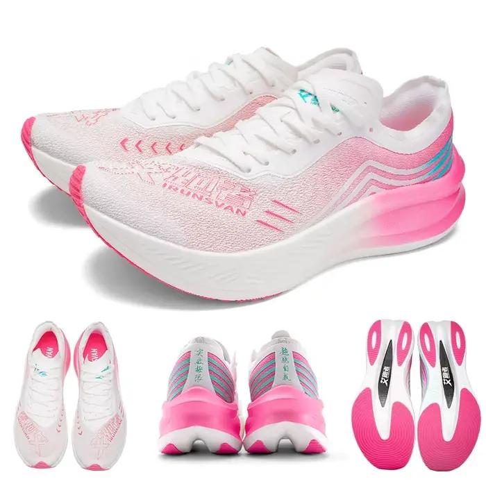 IRUNSVAN 1.0 Chaussures de course professionnelles en nylon avec plaque de carbone intégrale, respir
