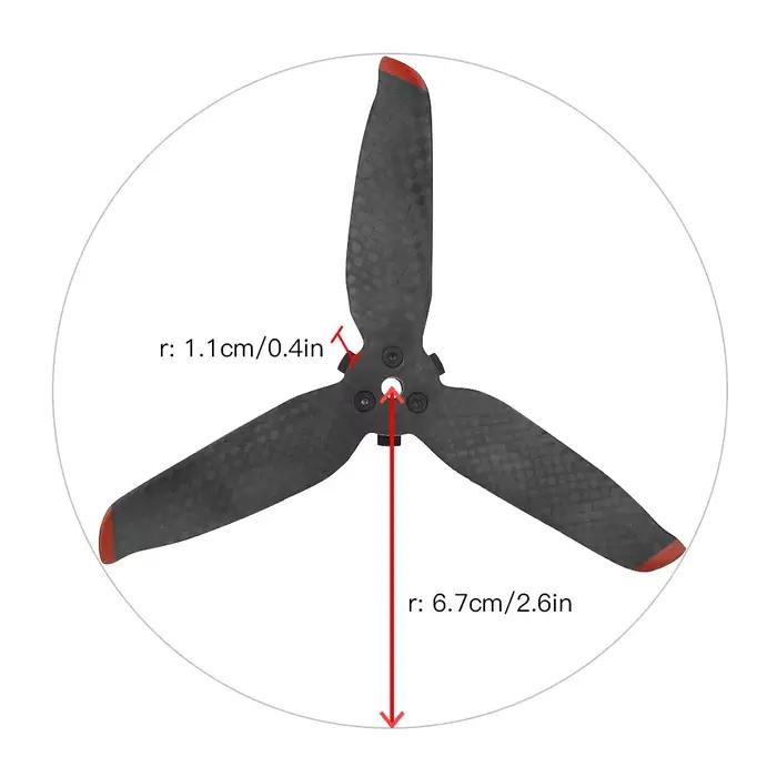 Les pales d'hélice en fibre de carbone conviennent aux accessoires de drone DJI FPV Combo