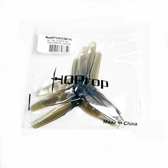 Hélices de drone T3.5X2X3 3,5 pouces par HQProp, 3 pales, 4 pièces, légères 1,5 g
