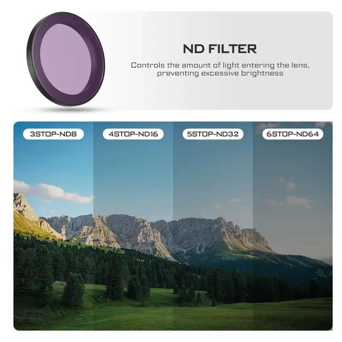 FrePS-ND-Ensemble de filtres pour DJI Osmo Action 5 Pro, Action 4, Action3, kit de filtres pour obje