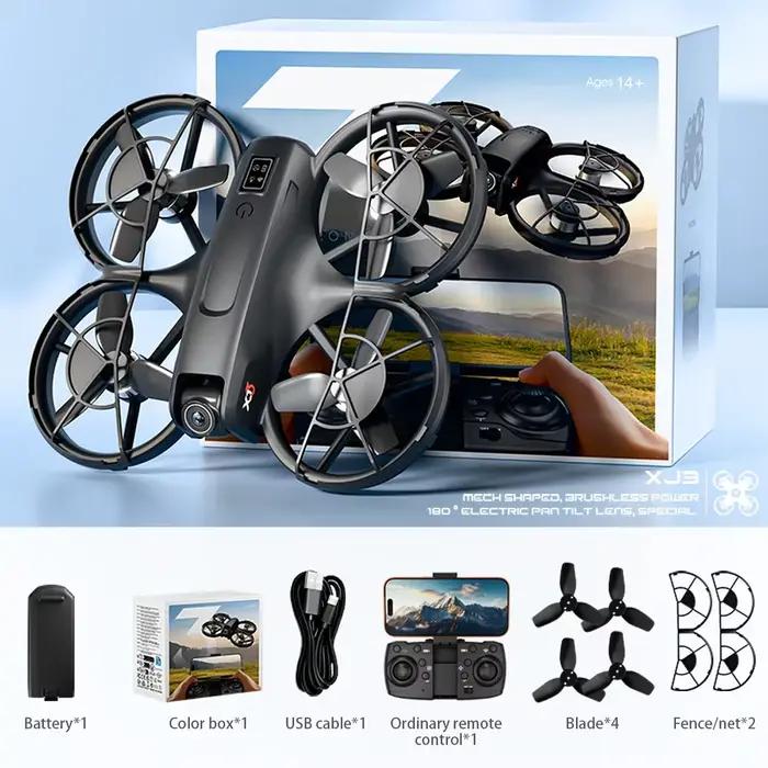 Drone haute définition à double caméra, mode sans tête, 360° ° pliable, facile à utiliser, adapté