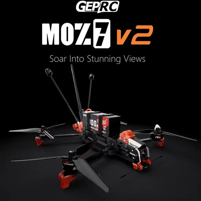 GEPRC MOZ7 V2 analogique/WTFPV/O4Pro longue portée 7 pouces quadrirotor Drone ELRS 915 M/2.4G GemX T