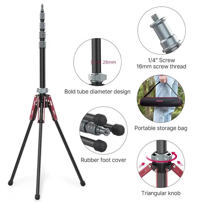 Ulanzi MT-49 Fibre De Carbone Trépied Monopode Avec Poignées Amovibles Invite astronomique ket Balan