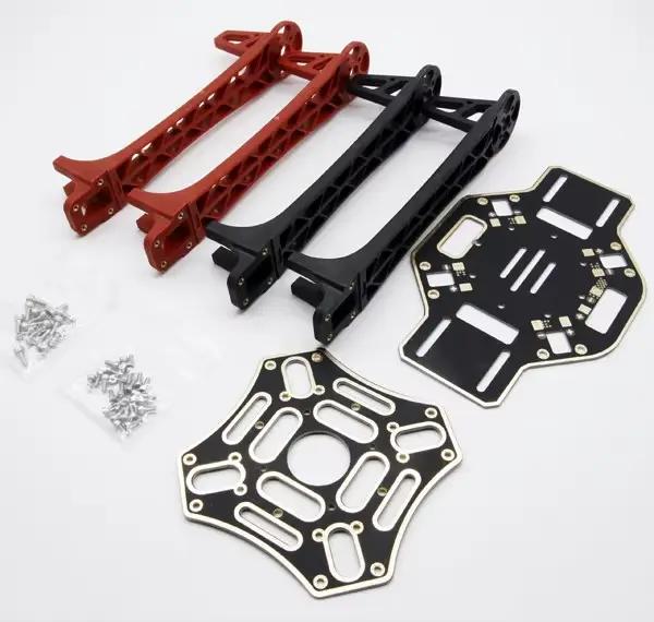 Cadre quadrirotor F450 avec PDB intégré-panneau plaqué or PCB, plate-forme de drone tout-en-un pour
