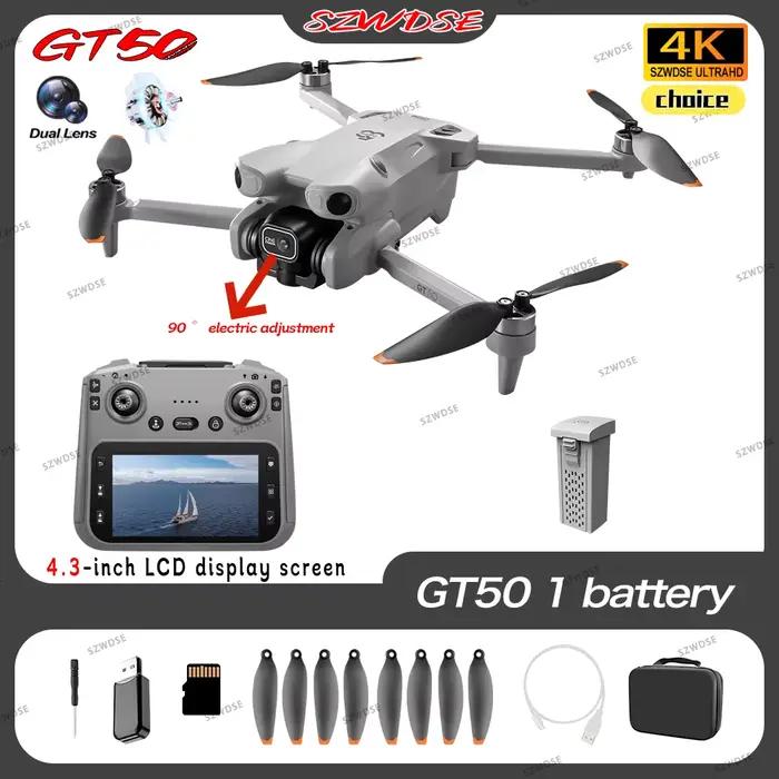 Drone RC GT50 PRO Mini 5 Pro 8K HD avec double caméra, WiFi, GPS, 20 minutes de vol, photographie aé