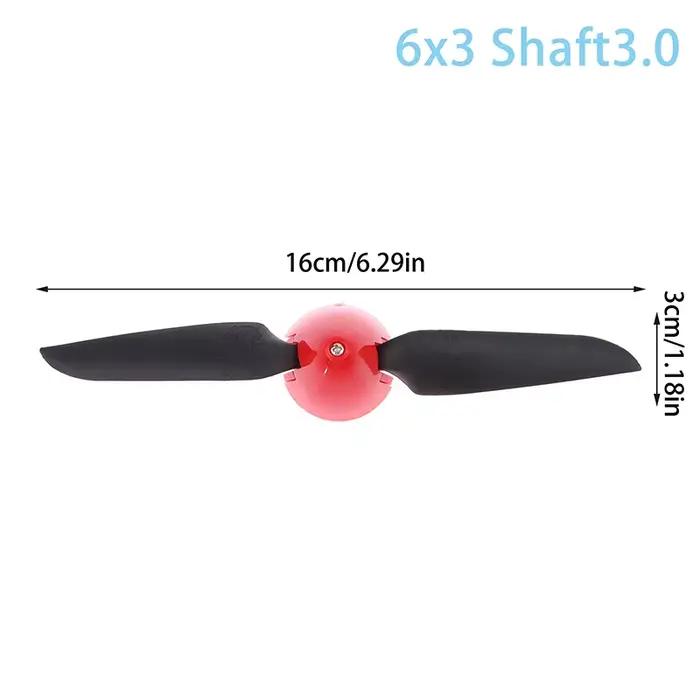 Hélice pliante avec couvercle Spinner, arbre moteur, avion RC, drones fœtaux der, 6x3, 6x4, 7.5x4, 8