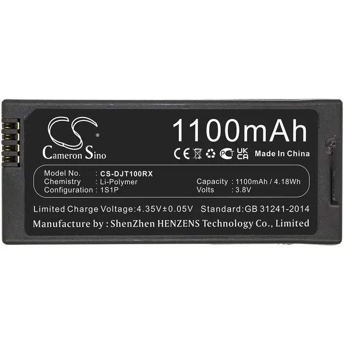 Batterie pour drones CameronSino pour DJI : Tello, T01, --61,70 x 26,60 x 11,50 mm--Li-Polymère--3,8