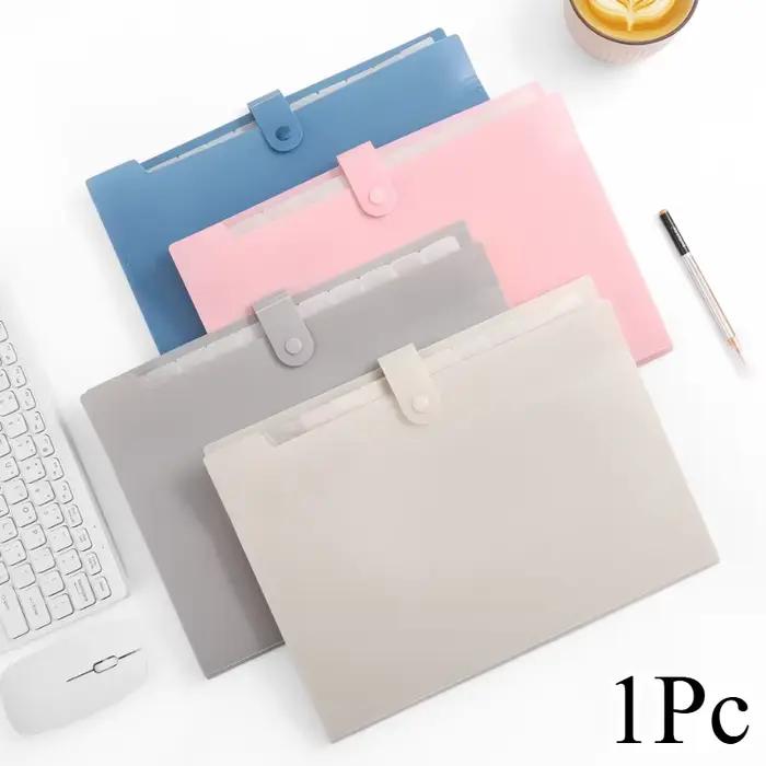 Dossier accordéon, format A4, dossier extensible avec 12 pochettes, dossier couleur macaron avec étiquettes, organisateur de fichiers portable, école