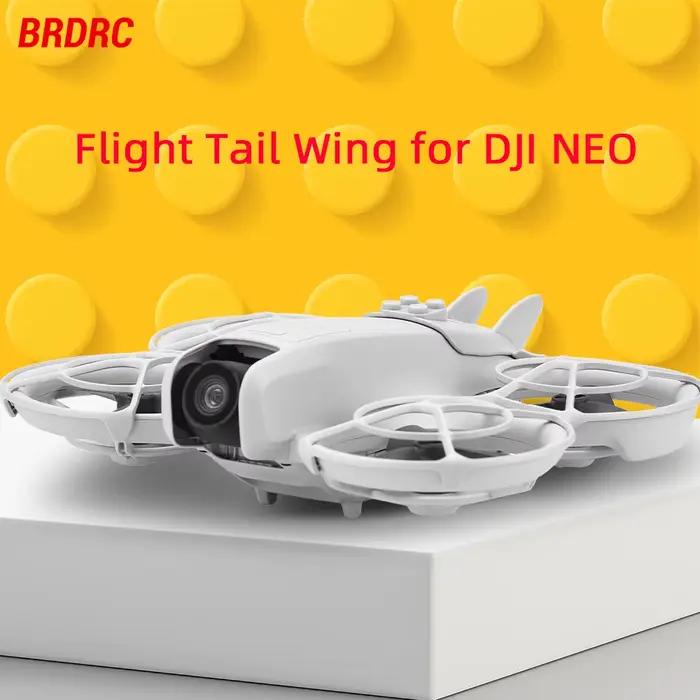 Ailes arriere pour drone DJI NEO en ABS gris clair protegeant et embellissant le drone pour vols precis et esthetiques