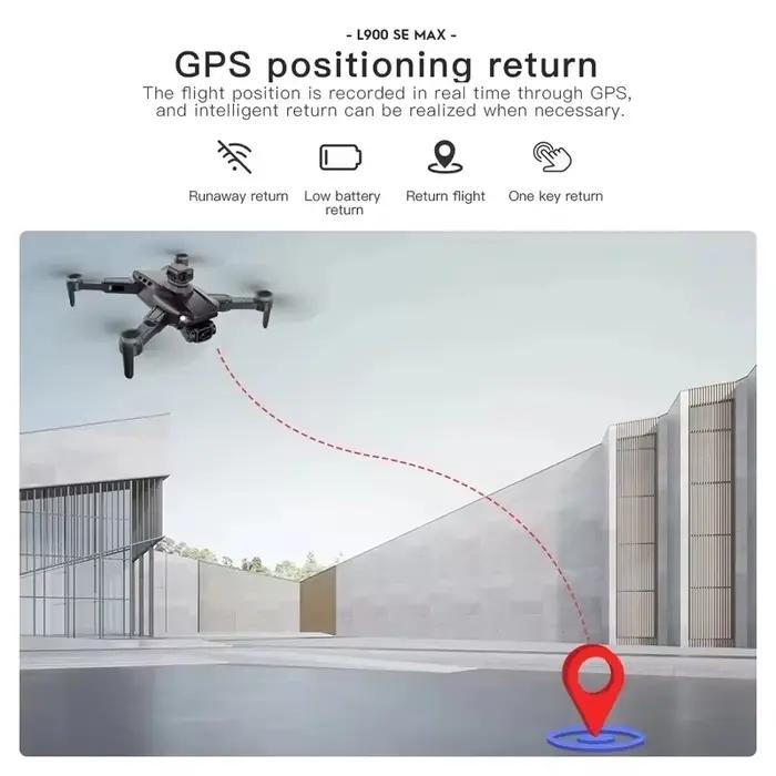 L900 Pro SE MAX GPS Drone 4K professionnel double caméra HD 5G WIFI FPV 360 ° Jouets de drones quadrirotor Rc sans