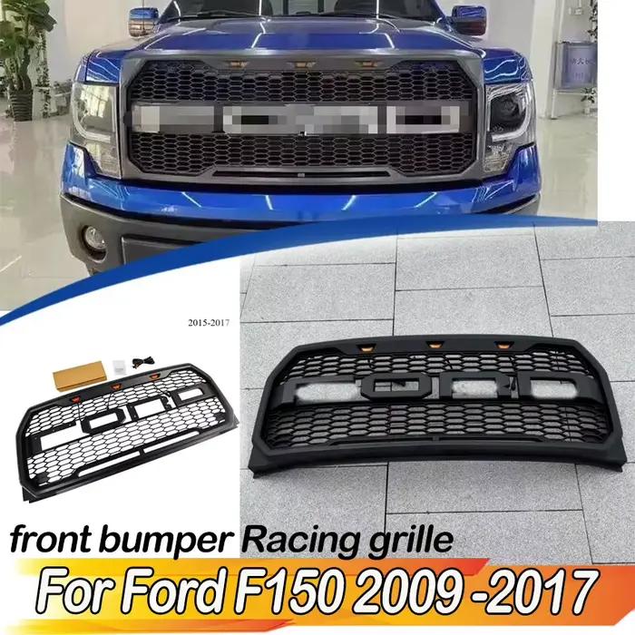 Grille de pare-chocs avant pour Ford F150 2009 2010 2011 2012 2013 2014 2015 2016 2017, grilles de course modifiées, style Raptor, kit carrosserie