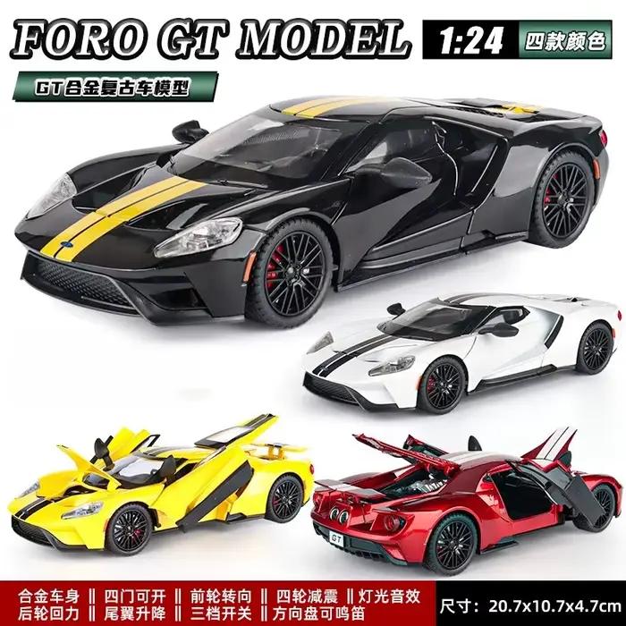Modèle de supercar 24 GT40 Le Mans Endurance Racing, ornement en alliage, jouet de voiture tendance pour garçons, cadeaux