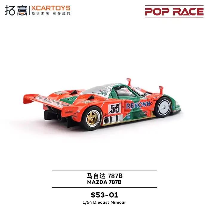 XCARTOYS 1/64 POPRACE Figurine de Supercar de Simulation - Modèle de Voiture de Course Mazda 787B-91 Championnat de Le Mans