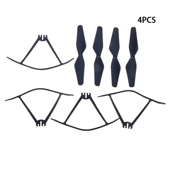 Kit de Pièces de Rechange pour Drone F84 4 Pièces en Plastique Blanc Jaune Hélices Lames Accessoires Protection Occasions Spéciales