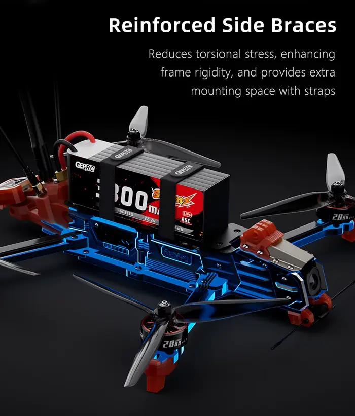 GEPRC MOZ7 V2 analogique/WTFPV/O4Pro longue portée 7 pouces quadrirotor Drone ELRS 915 M/2.4G GemX TBSNanoRX récepteur avec hélice HQProp