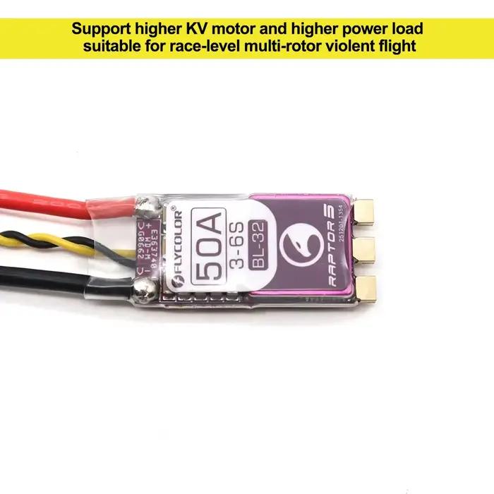 Contrôleur de vitesse brushless FLYCOLOR RAPTOR5 20A 35A 45A 50A BLHeli-32 ESC 3-6S Dshot Proshot pour drone de course FPV RC multirotor