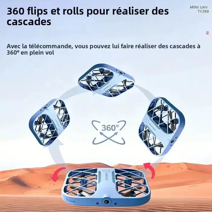 Drone RC miniature JJRC H107 2026 GPS 8K Professionnel HD 360 °