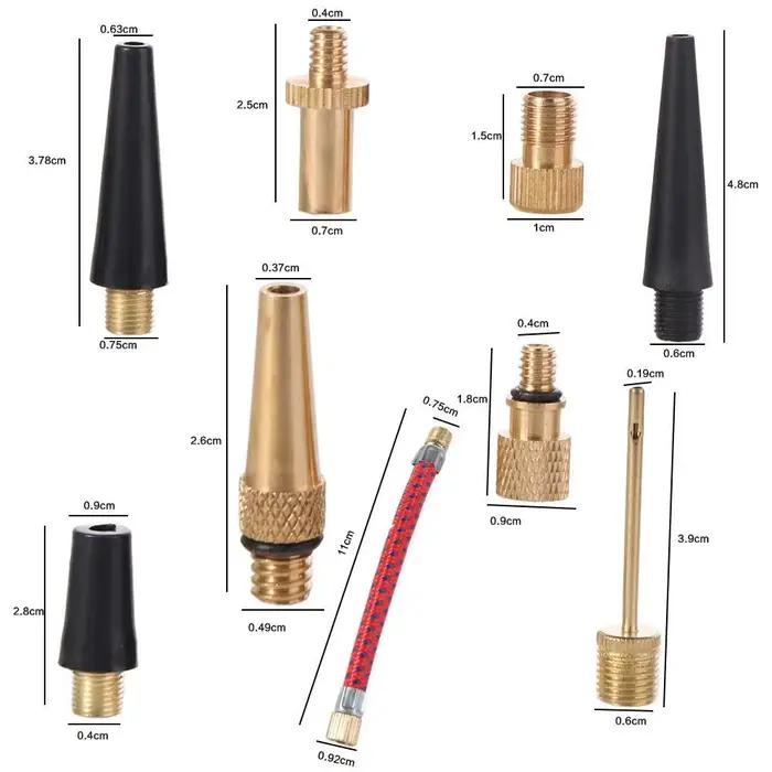 Adaptateur de Valves de vélo, buse d'air, outil de gonflage, aiguille de pompe, Valve Presta Schrader, dispositif gonflable, outils d'adaptateur de Valve SV/DV