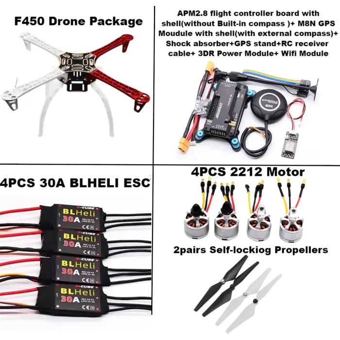 Kit de drone Happy F450 avec cadre 450 pour APM 4 axes