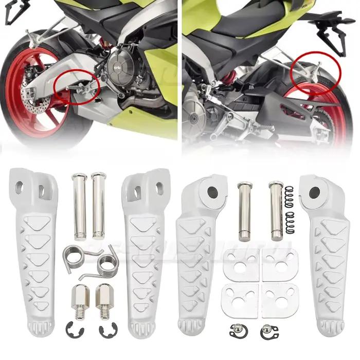 Repose-pieds avant et passager arrière en aluminium pour moto, pour Aprilia RS660 2021 2022 2023 2024 2025