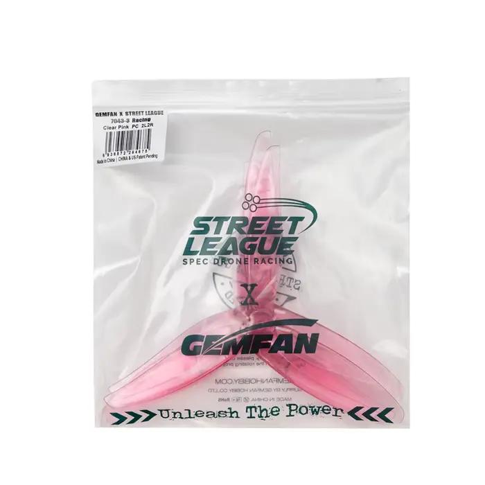 Gemfan 7043 X Street League 7043-3 Racing 7X4.3X3 hélice à 3 pales pour drones FPV Freestyle longue portée 7 pouces