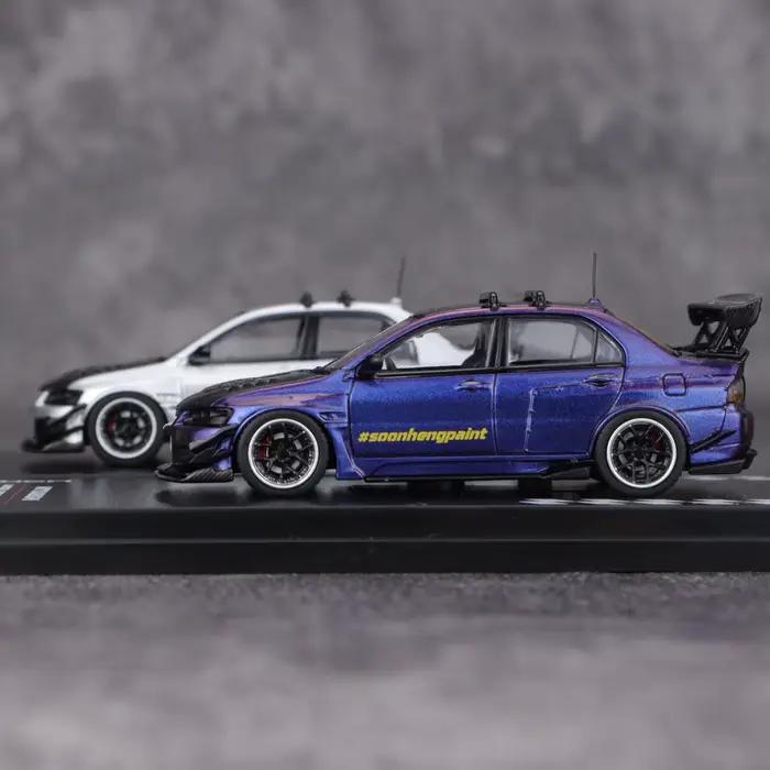 Modèle de voiture en alliage iHCM 1:64 Lancer Evolution 9ème génération GSR version modifiée
