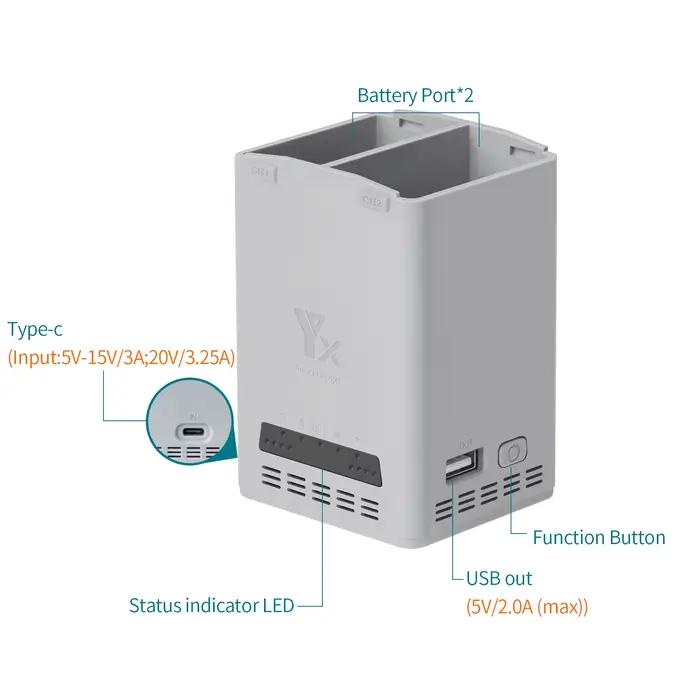 Station de charge double intelligente pour DJI Lito 1 Lito X1 accessoire de drone avec charge rapide et mode de stockage sécurisé pour vols réguliers et voyages