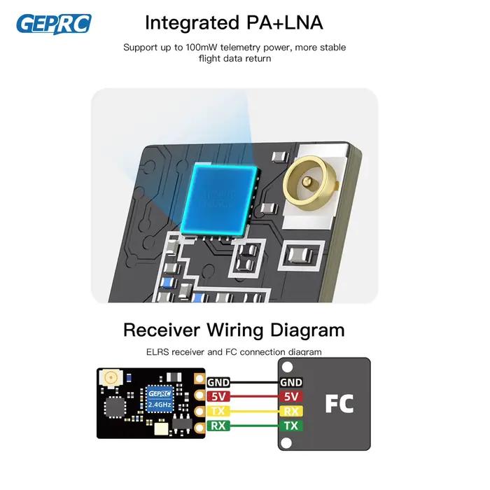 ELRS Characteri2.4 G PA100 Receiver ExpressLRS